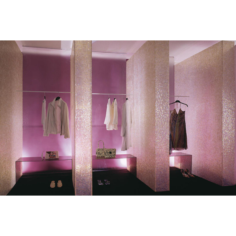5/8" x 5/8" Glimmer Glass Mosaic, Blush