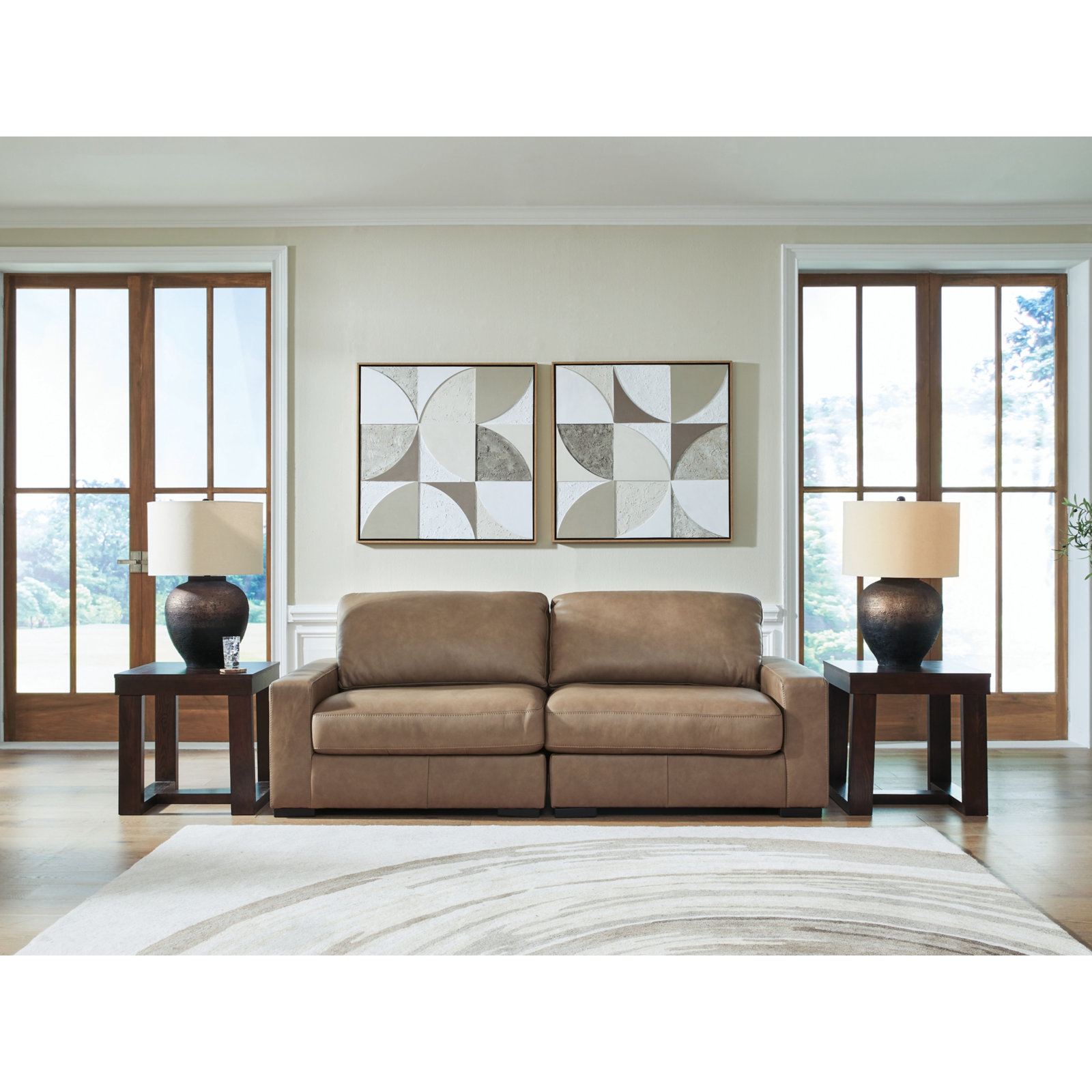 Aberdeen 2-Piece Modular Sofa, Brown