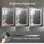 Surface Mount Frameless Mirror Cabinet with LED Lighting & 3 Shelves for Bathroom