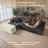 Vivelle 108'' Cloud Upholstered Boneless Sectional Couch With Chaise L-Shape Modern Modular Sofa For Living Room Bedroom No Assembly Required-1784288229-1782903502