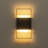 2 - Light IP54 LED Geometric Rectangle Black Outdoor Wall Light