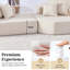 Canapé modulaire surdimensionné Boneless, ensemble de canapé de plancher Boucle de luxe, canapé convertible compressé, canapé spacieux rempli de mousse pour le salon, combinaison gratuite de 2 PC
