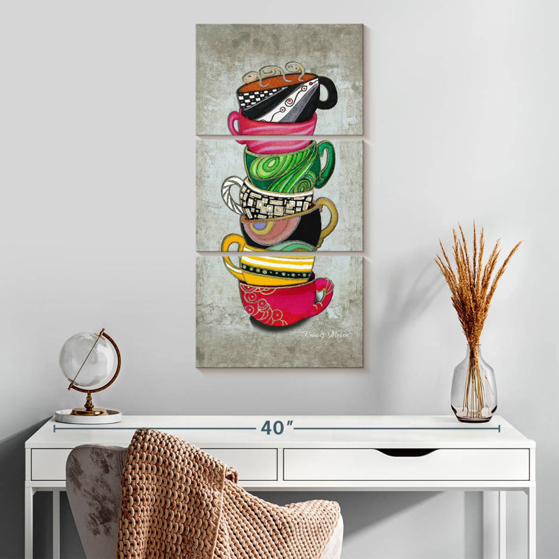 Collection Cuppa Stacked Hot II, H 32 po x l 15 po