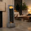 Fontaine d'eau extérieure moderne de 39 po, cascade verticale avec pompe silencieuse, fontaine en résine résistante aux intempéries pour patio et jardin