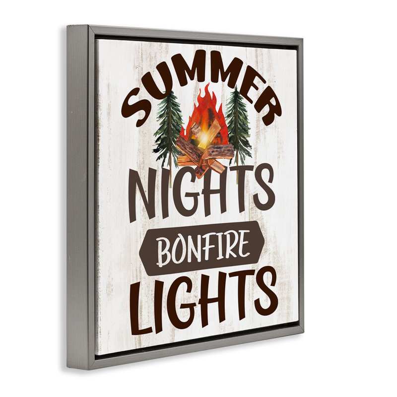 «Summer Nights», art mural encadré flottant par Kim Allen, Cadre flottant gris lustré, H 18 po x l 18 po