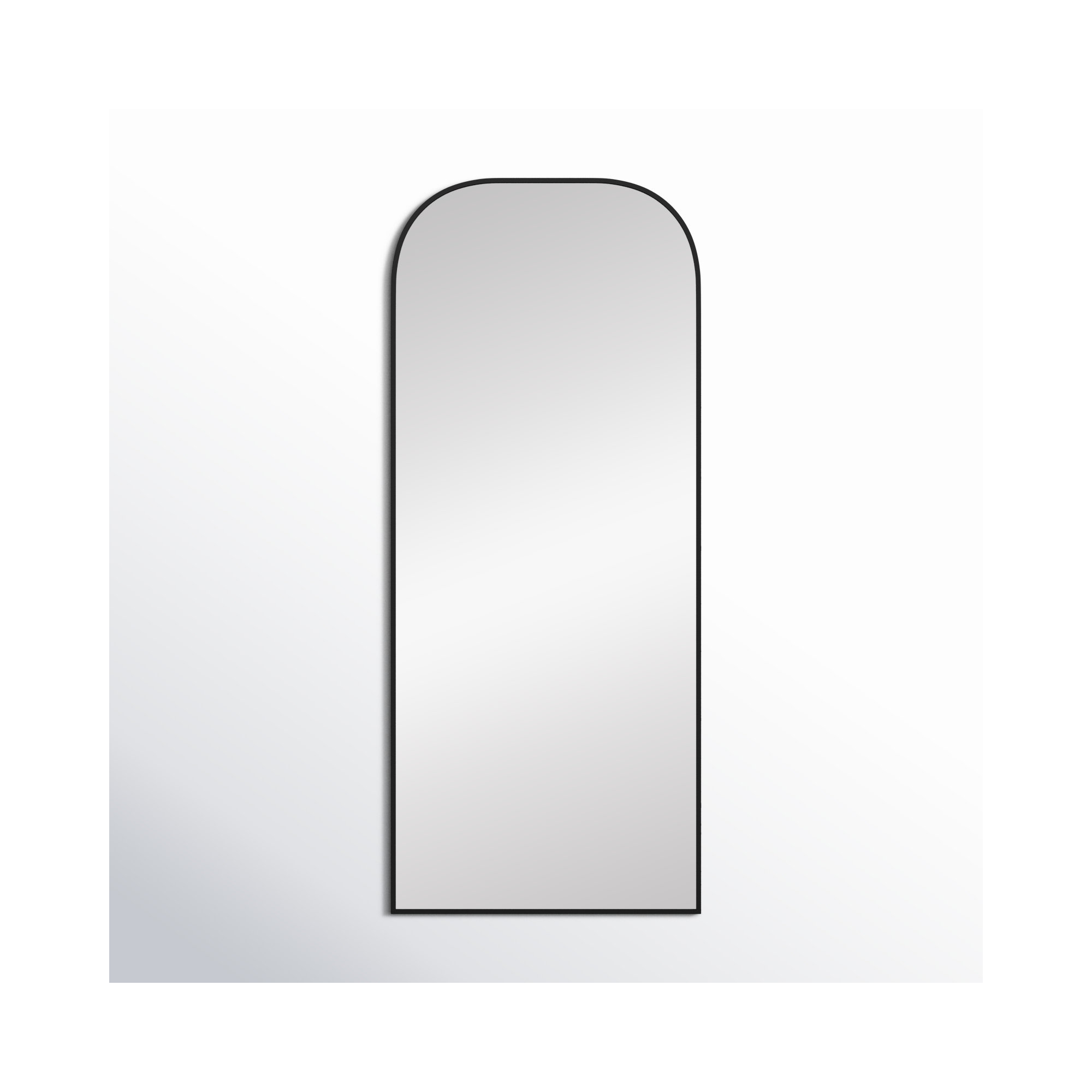 Sabine Metal Wide Arch Wall Mirror, 76" x 32", Black