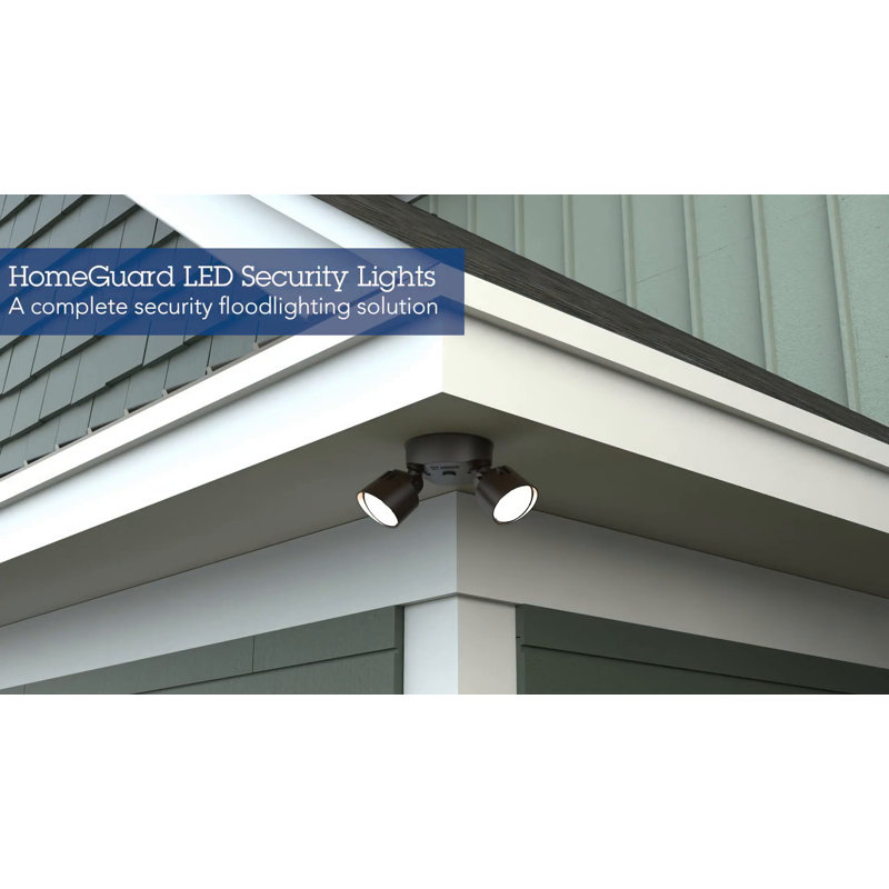 White Dual Head LED Outdoor Security Flood Light with Motion Sensor
