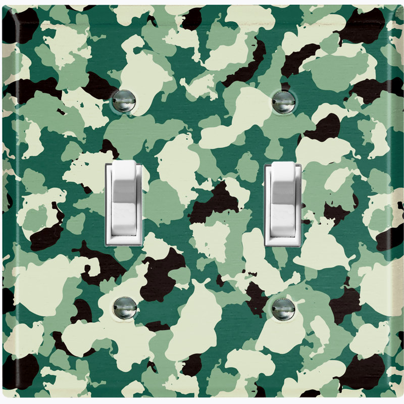 Patterned 2 - Gang Toggle Light Switch Standard Wall Plate
