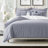 Walker Check Reverse to Stripe Indigo/Ivory Cotton Coverlet Set 8 Piece-109897227