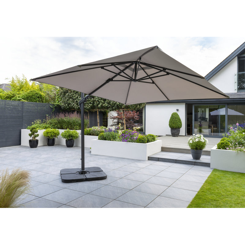 Aabid Royce Executive 3m Square Cantilever Parasol, Taupe