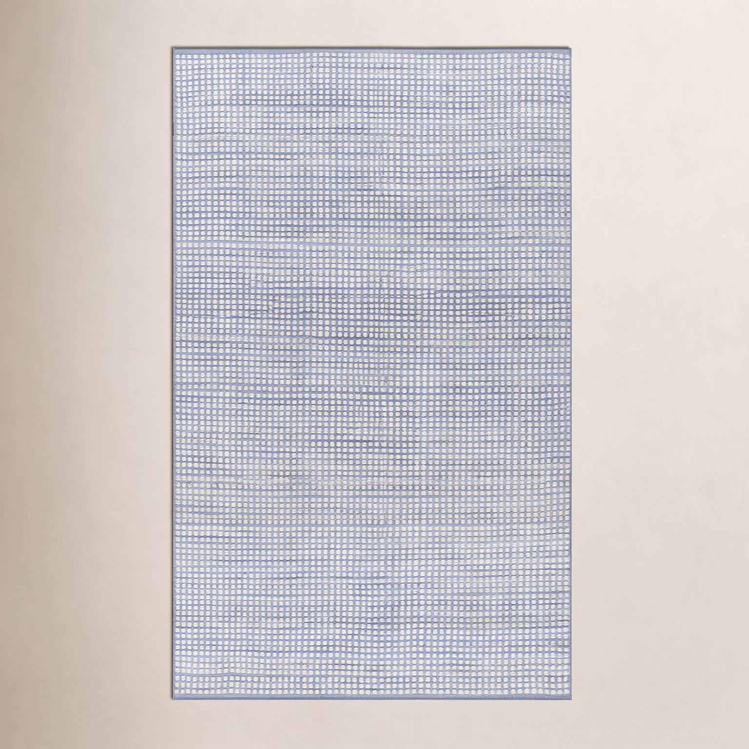 Acerra Blue Hand-Woven Geometric Outdoor Rug, Rectangle 7'10" x 9'10"