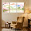 Paysage et nature Cherry Blossom Lake Mountain Reflection Spring Landscape, ensemble de 3 impressions sur toile-107305022