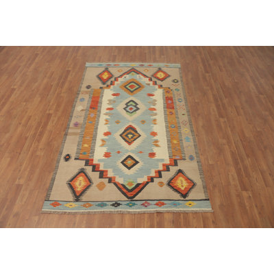 Tribal Wool Kilim Handwoven Area Rug 5x8