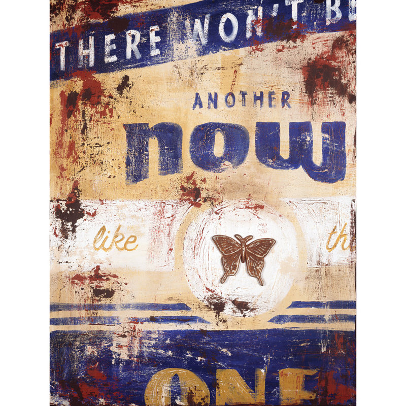 « autre now » par rodney’s blanc, affiche rétro sur toile tendue, H 45 po x l 36 po x P 1,5 po