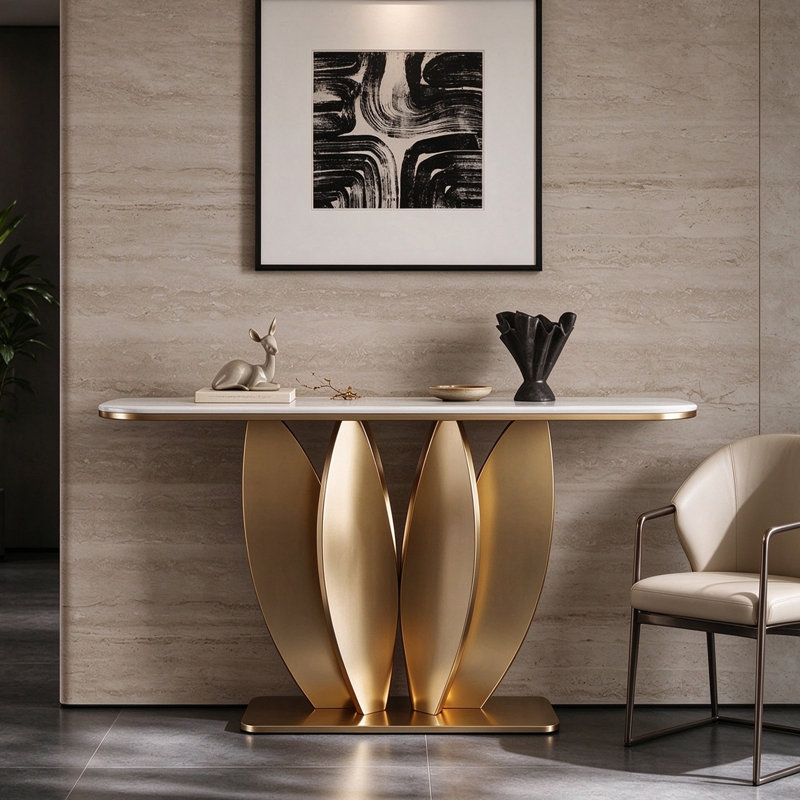 Console Italian Luxury, H 33,5 po x l 39,4 po x P 13,8 po