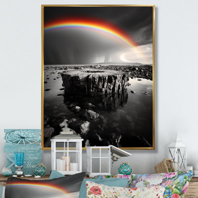 «Rainbow Colorful Monotone Landscape I», reproduction sur toile