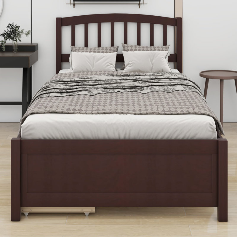 Lit plateforme avec rangement, Espresso