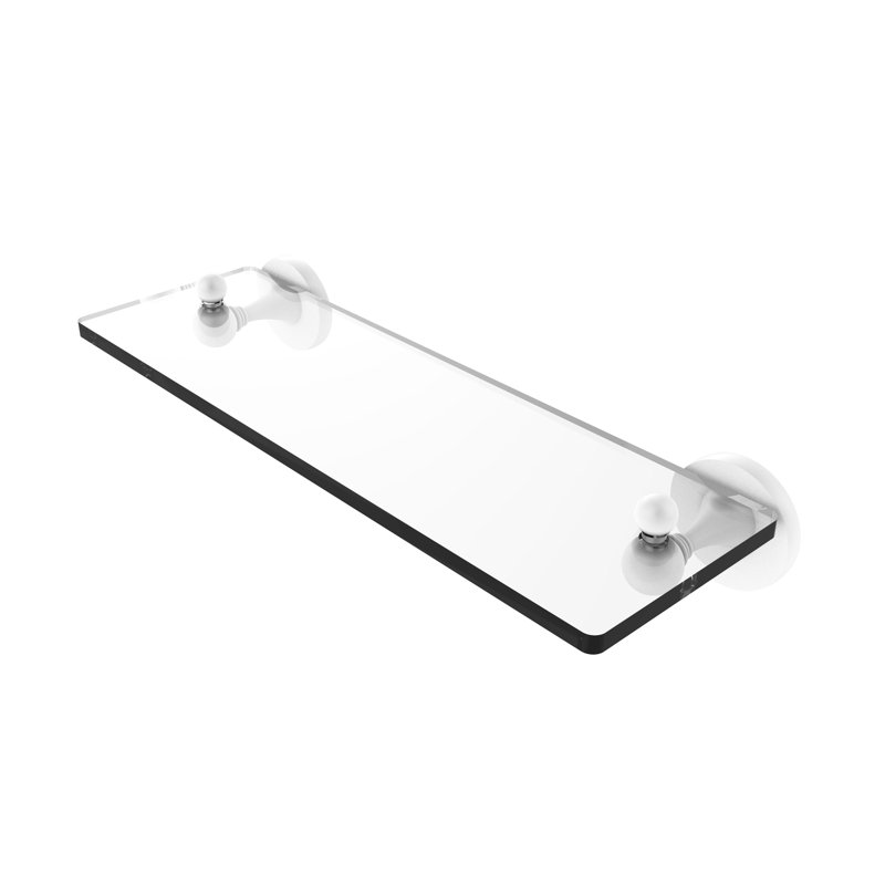 Godoy Industrial Pipe Shelves, Matte Gray, 16 Inch
