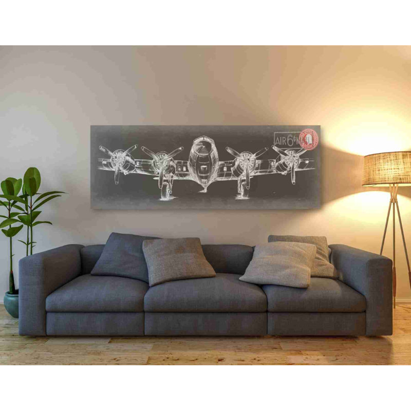 «Aeronautic Collection F» par Ethan Harper, art mural sur toile, H 20 po x l 60 po x P 1,5 po