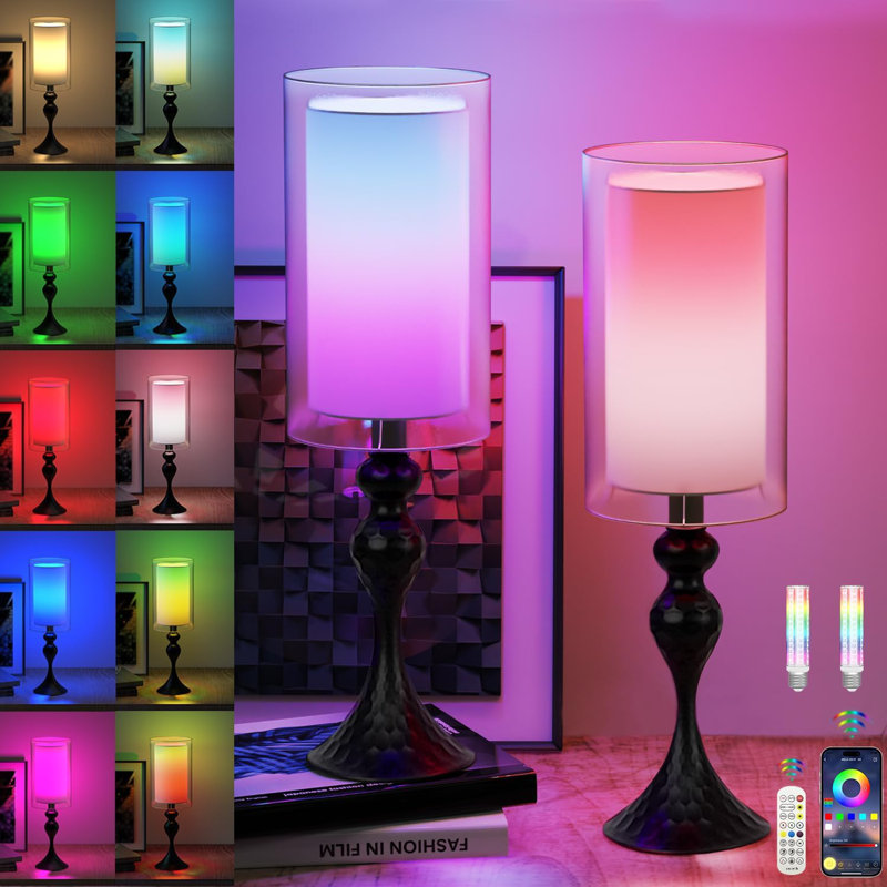 Dalin USB Table Lamp Lamp, Black