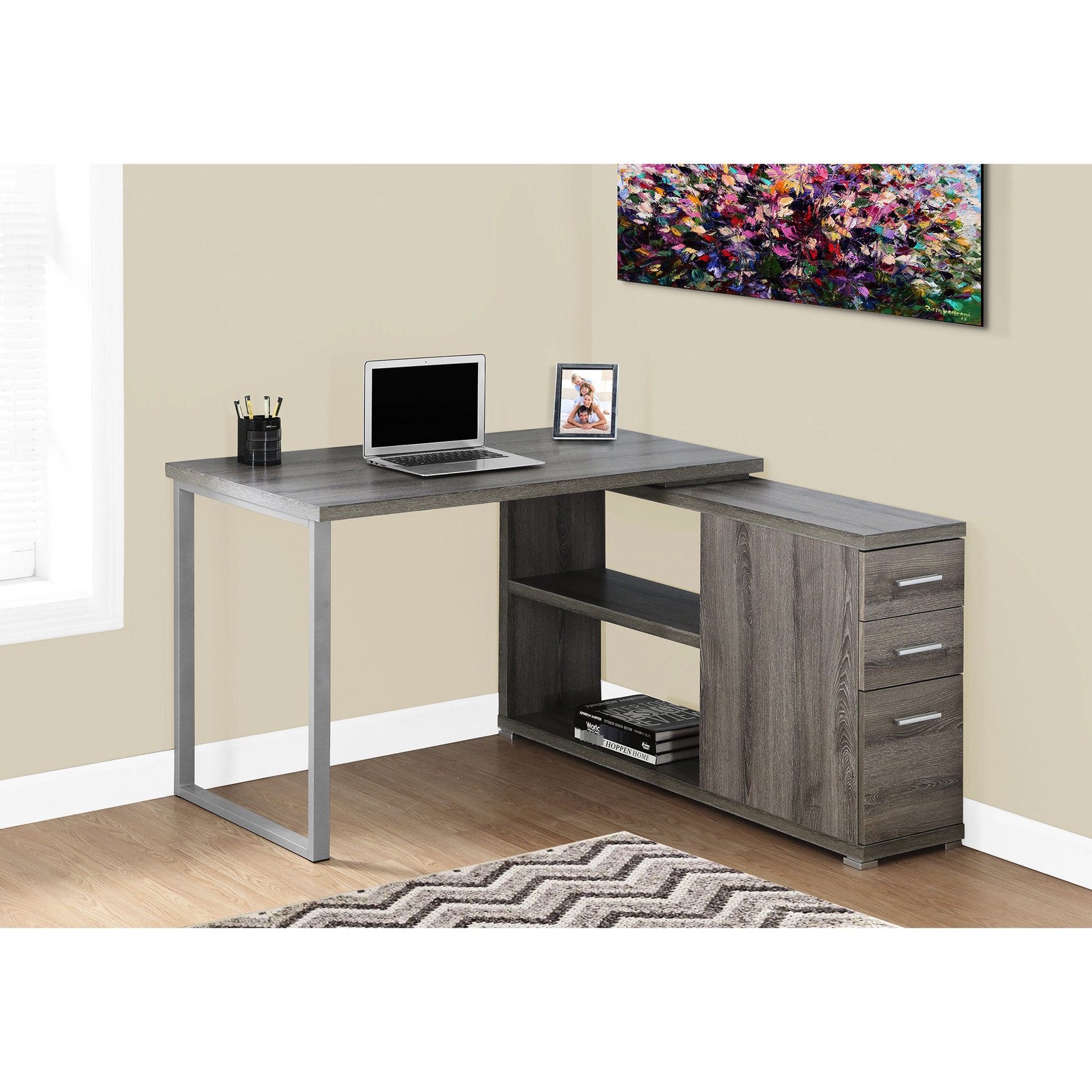 VidaXL Smoked Oak Coffee Table - Modern Style Engineered Wood 40.2"x19.7"x13.8" - Perfect For Living Room, Office, Lounge Spaces