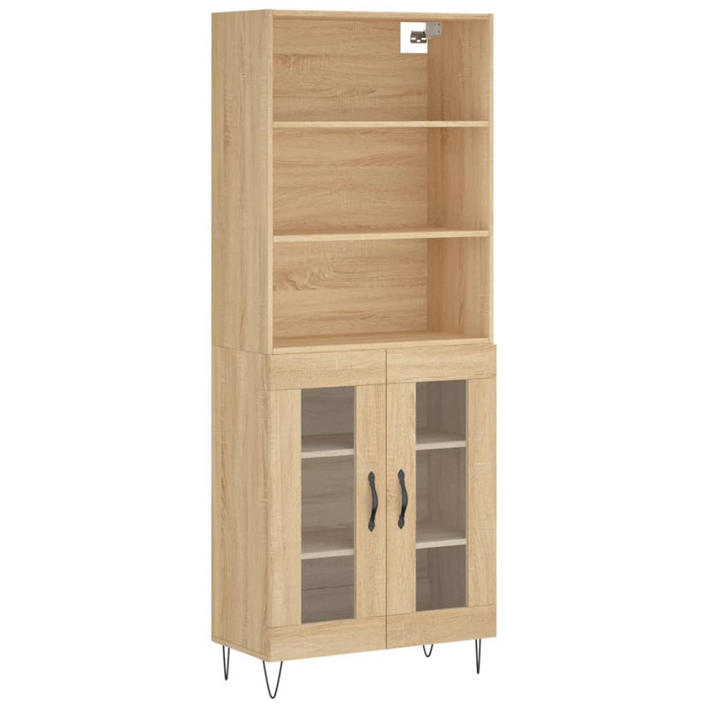 Sieger 69.5 Cm Wide Highboard, Sonoma Oak