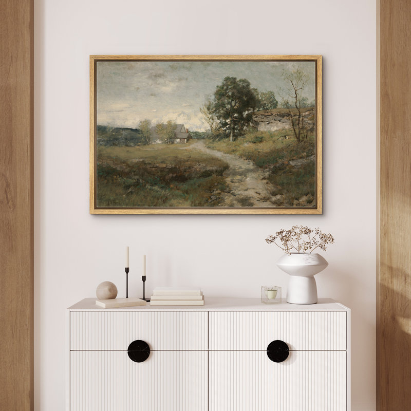 «Rustic Countryside», campagne de campagne, H 24 po x l 36 po, Cadre naturel flottant