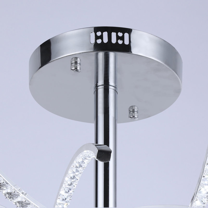 Plafonnier semi-encastré à DEL 6 lumières Altus, H 5,51 po x l 18,9 po x P 18,9 po