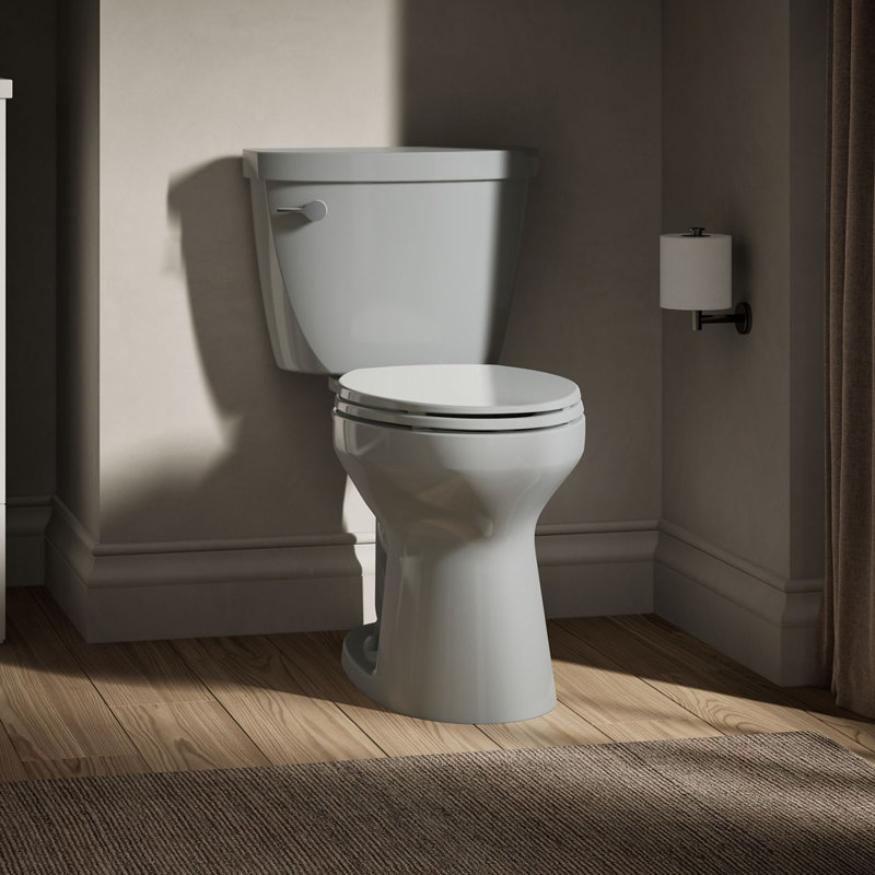 Toilette allongée deux pièces Cimarron 1,28 GPF (siège non inclus), Gauche, Gris glacial