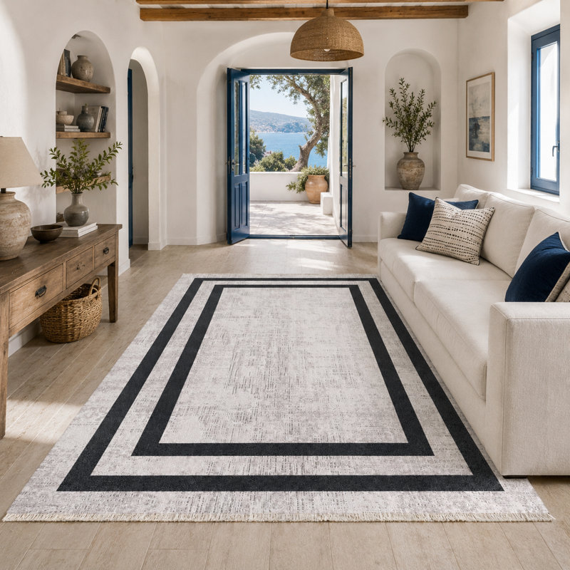 Oriental Cotton and Chenille Flatweave Area Rug, 100 x 300 cm