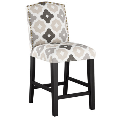Delbreco Upholstered Counter Stool with Solid Wood Frame