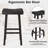 24"/31" Solid Wood Backless Saddle Counter Stool with Footrest-1811264184-1811263814