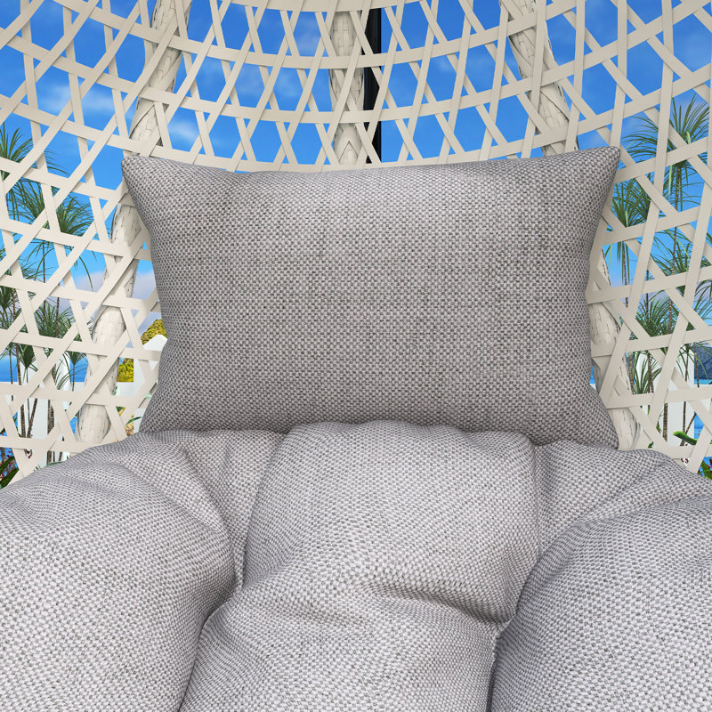 Fauteuil à œufs suspendu polyvalent pour l'intérieur et l'extérieur, Beige, Gris