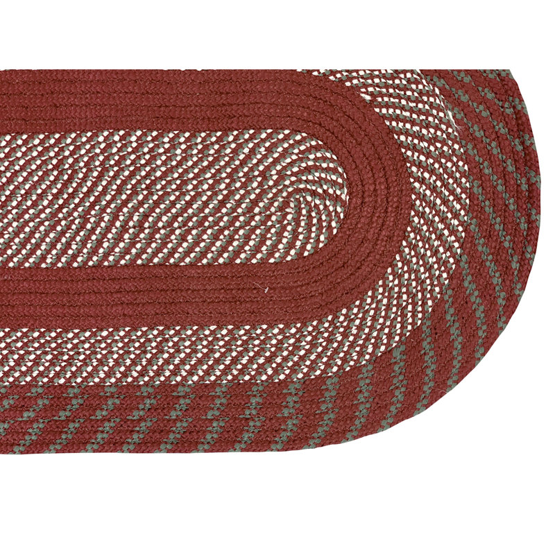 Tonnele Barn Red Indoor/Outdoor Area Rug, 42" x 66" Oval