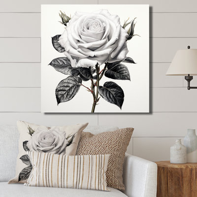 Dessin au crayon monochrome rose - rose, art mural