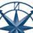 Nautical Coral Orange Metal Compass Rose Wall Sculpture with Distressed Finish — 20-Inch Diameter-896232440-896232390