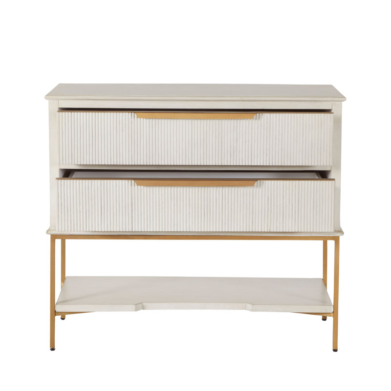 Riggs 2 - Drawer Iron Nightstand