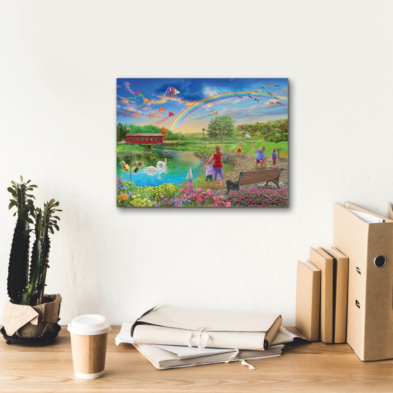 «Epic Graffiti« Colorful Skies »par Bigelow, illustrations sur toile, H 12 po x l 16 po x P 0,75 po