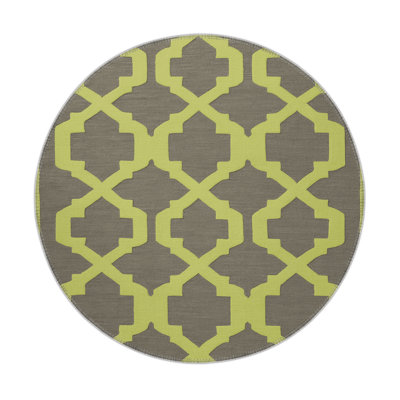 Tapis gris intérieur et extérieur Trellis