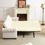 Lit escamotable convertible de 83,8 po - Nécessité d'appartement. Revêtement, structure, matelas confortable, 3 couchages, canapé-lit beige pour un sommeil paisible. Fabrication stable, mousse, assemblage simple, maisons
