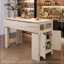 Meuble Dwaine avec plateau pliable, armoire de rangement à 2 portes et tablettes ajustables-998968242
