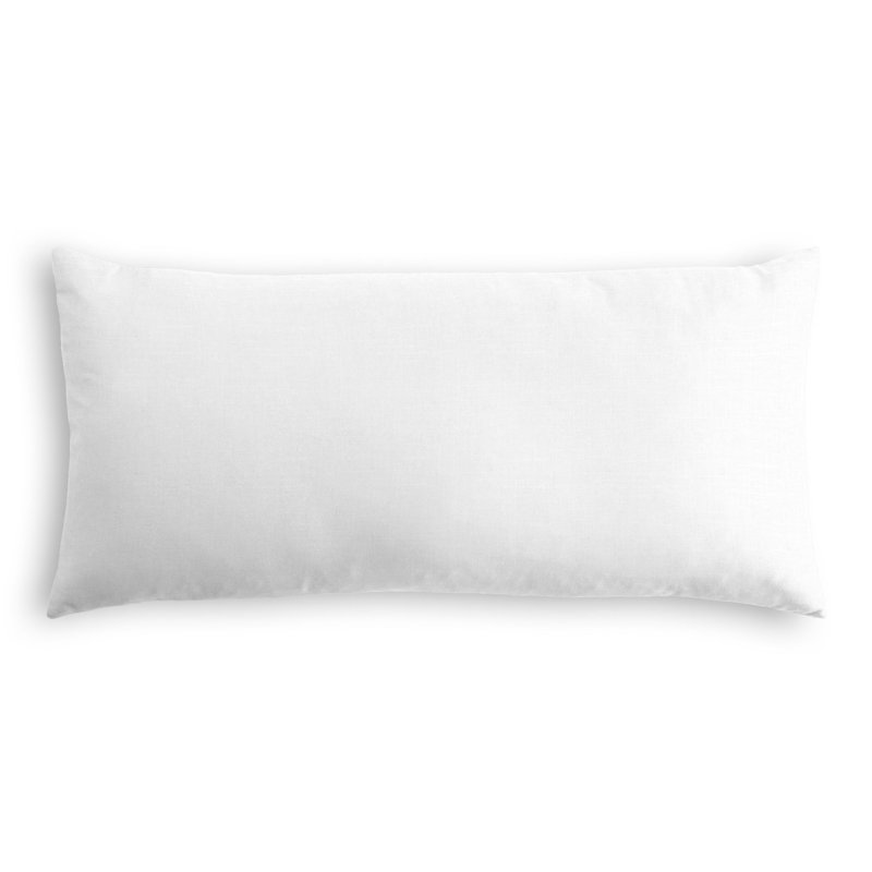 Reversible Throw Pillow, 14" x 36", White