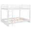 Grand lit superposé en bois avec échelle Wood, blanc-114284984
