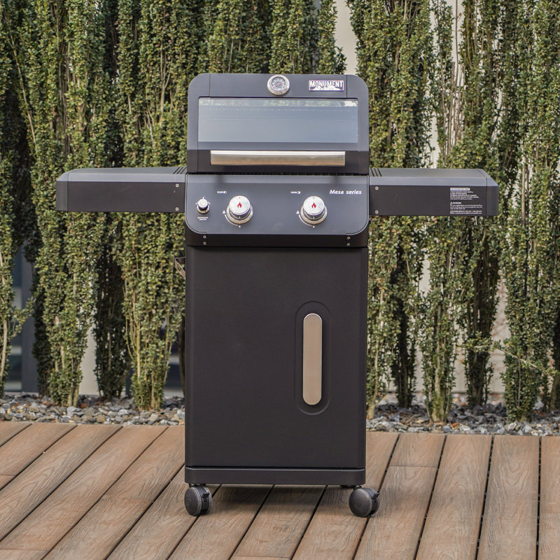 Barbecue au gaz au propane liquide sur pied à 2 brûleurs 24 000 BTU avec plaque de cuisson Monument Grills Mesa Series