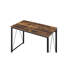 Bureau d'écriture en chêne patiné de style moderne avec plateau noir spacieux
