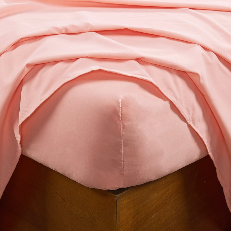 Ensemble de draps Pka Lei, Rose quartz, Ensemble de draps pour lit simple + drap-housse + 