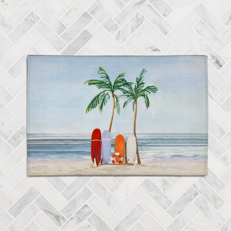 Surfs Up Chenille Indoor Rug, Rectangle 4' x 6'