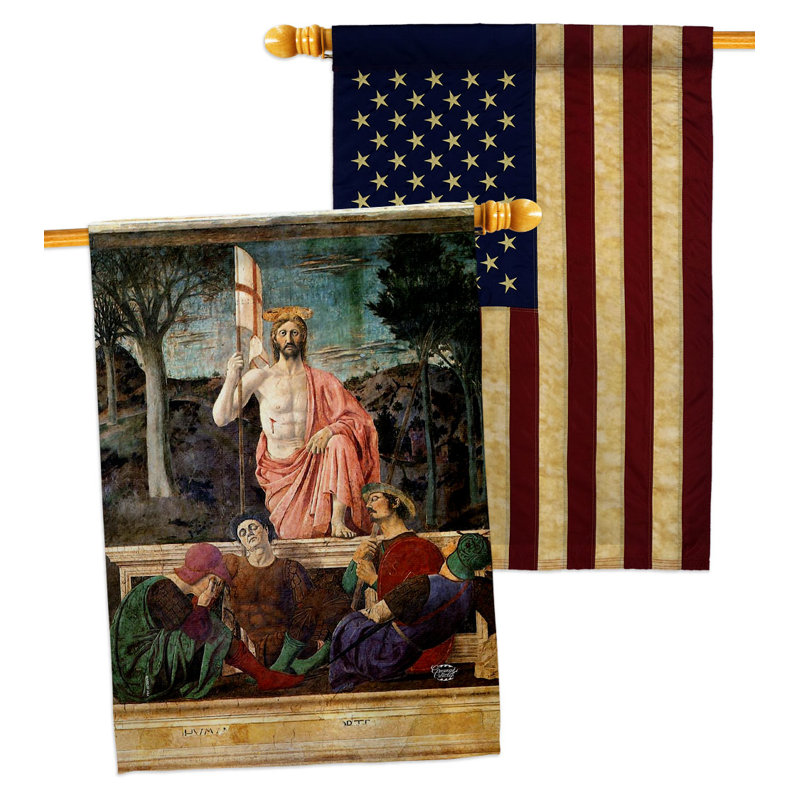 Drapeau de maison en polyester 40 x 28 po à 2 côtés