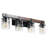 4-Light Rustic Industrial Bathroom Vanity Light Wall Mounted with Clear Glass Shades and Wood Accents-655936946
