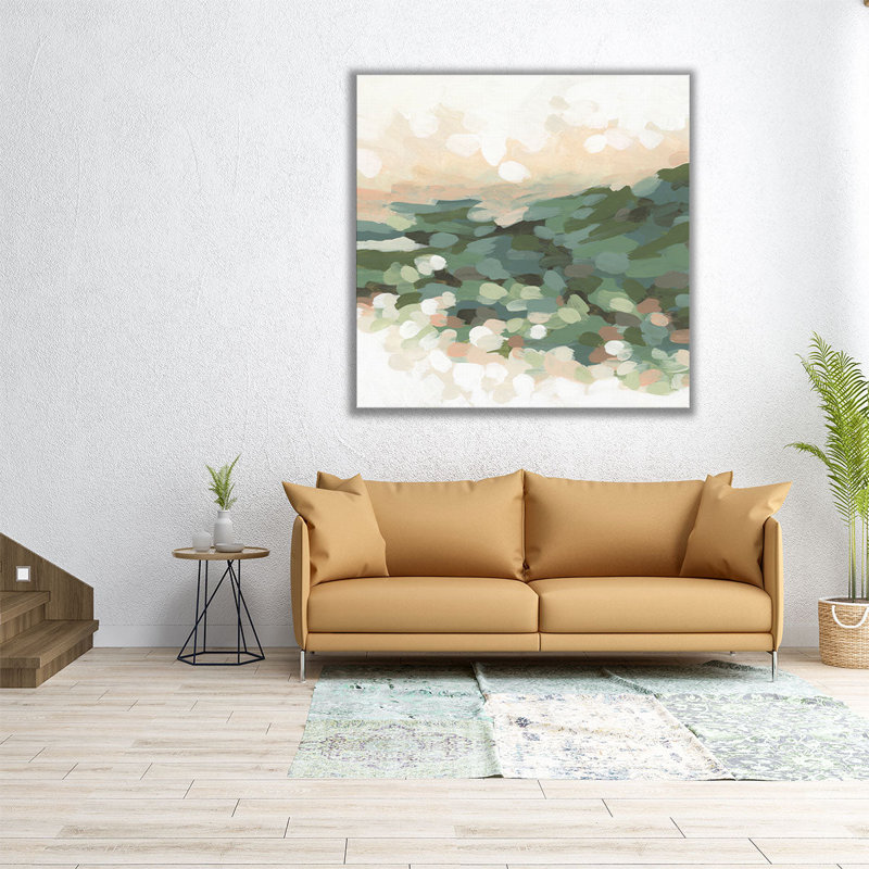 «Green Pebble Valley II», reproduction d'art sur toile, H 20 po x l 20 po
